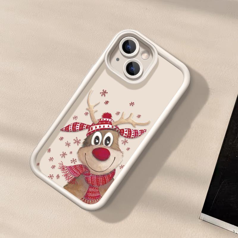 Coque de téléphone de Noël pour iPhone 11 13 12 14 15 16 Pro Max XR XS Samsung A15 A55 A05 Redmi 12 13C OPPO A16 A18 Reno 11 Vivo Y17S Y12 infinix note 40