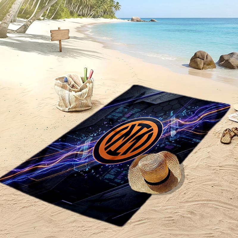 Asciugamano da Spiaggia Stampato Borussia Dortmund Asciugamano Morbido ad Asciugatura Rapida Coperta da Spiaggia Rettangolare Grande Portatile per Viaggio Piscina