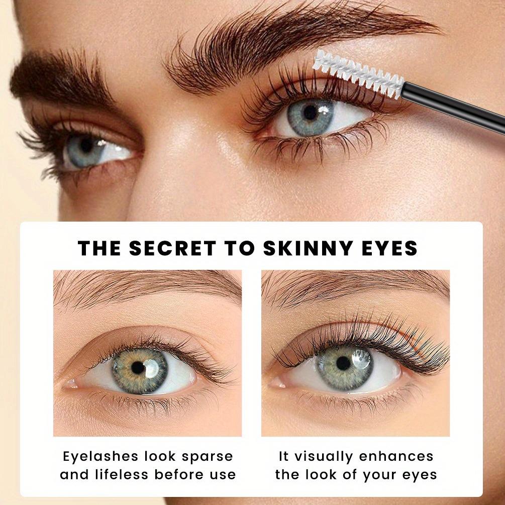 Set di mascara + eyeliner + siero per ciglia + crema per sopracciglia, set per il trucco degli occhi e delle sopracciglia, anti-sudore, non facile da togliere, trucco naturale per gli occhi a lunga durata