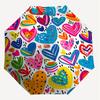 1PC Heart Pattern Umbrella-8-Rib Reinforced, Automatic Open, Lightweight & Durable, Fashion Accessory for Outdoor, J0356