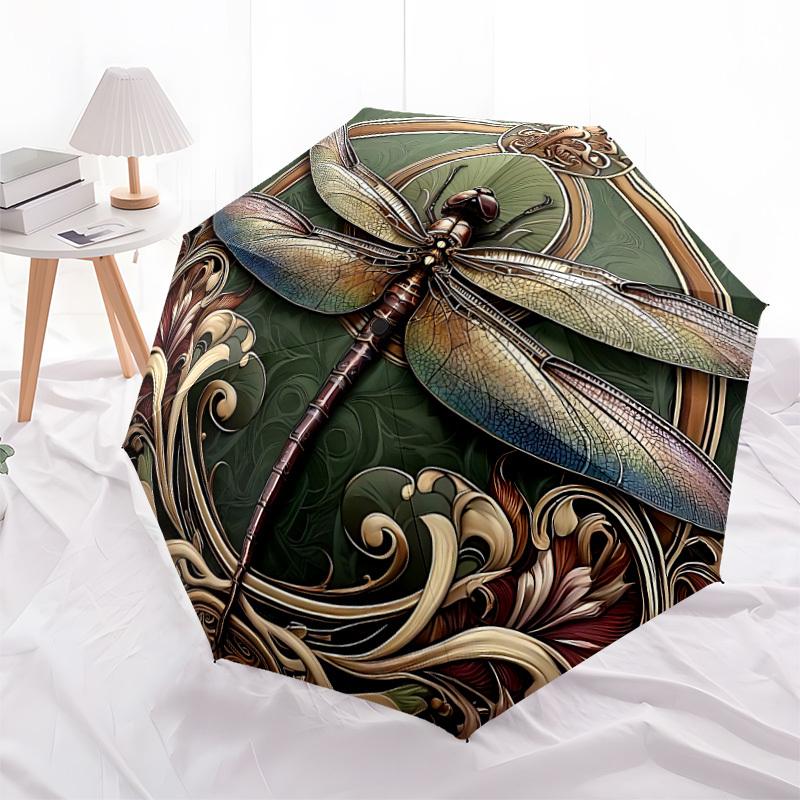 1 szt. Parasol Automatycznie Otwierany/Zamykany z Motywem Wodnego Smoka - Kompaktowy Parasol Podróżny, Prezent na Urodziny, Święta yy260106067