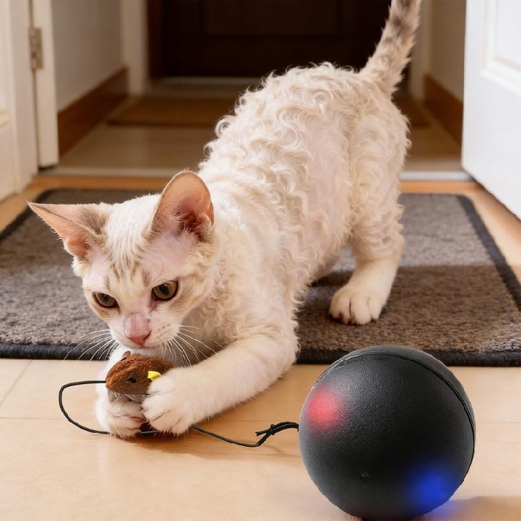 Active Pet Toy Ball with Automatic Direction Changes For Boredom Cats Continuous Enjoyment Indoor Enrichement Activity