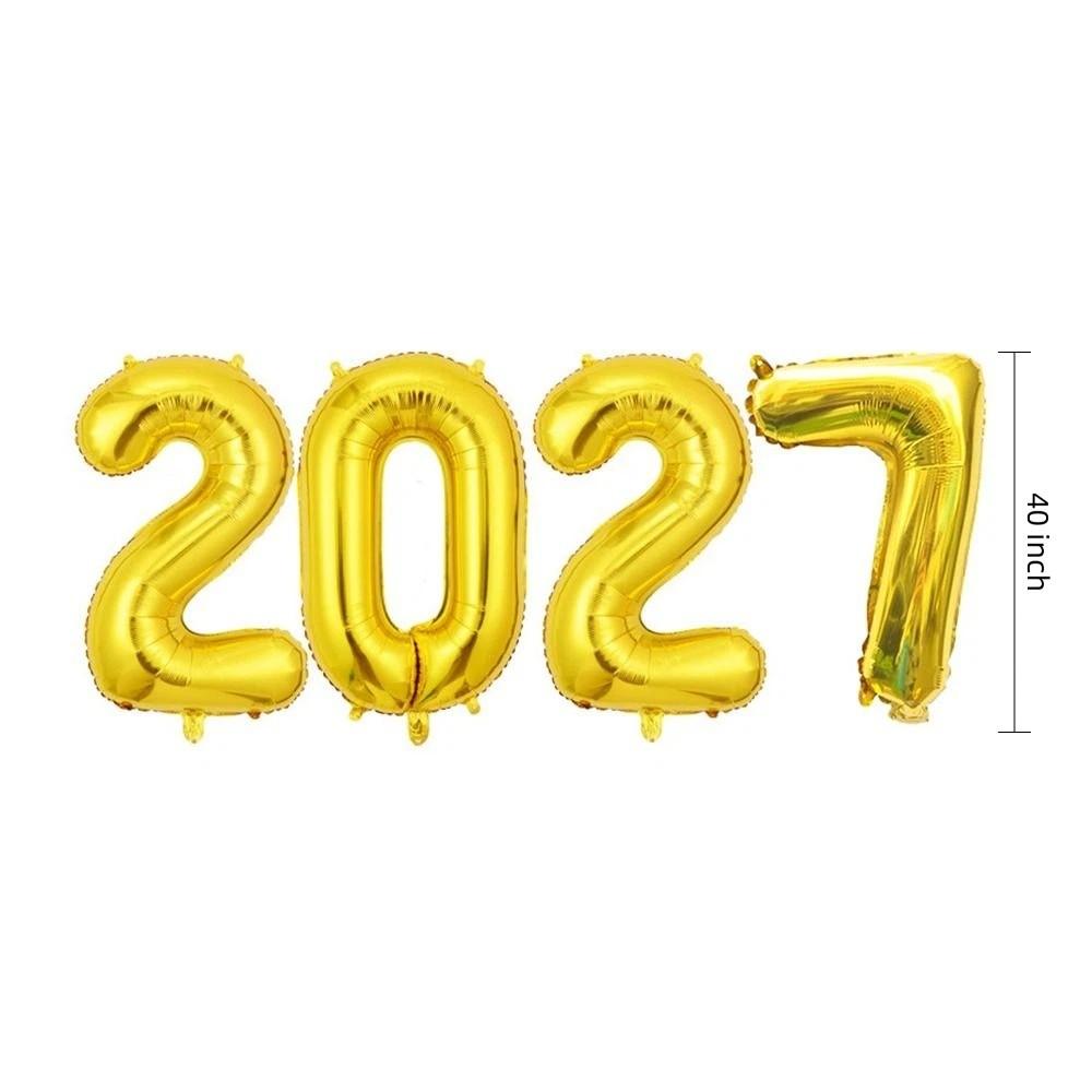 Large Size 2027 Number Foil Balloons Photo Props Home Decor Balloons Number Balloons Party Decor