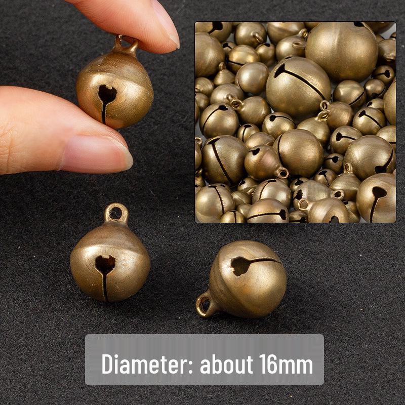 Antiker Bronze Messing Glocken Anhänger für DIY Zubehör - Kleine Weihnachts Kupferglocke