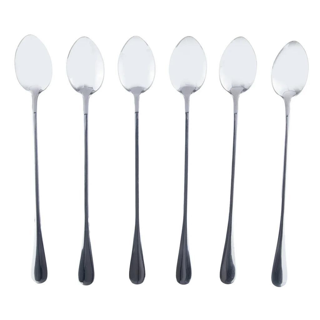 6Pcs Stainless Steel Dessert Spoons Coffee Spoon For Rice And Soup/cereal/stew/chili/ravioli Multifunctional Kitchen Appliance