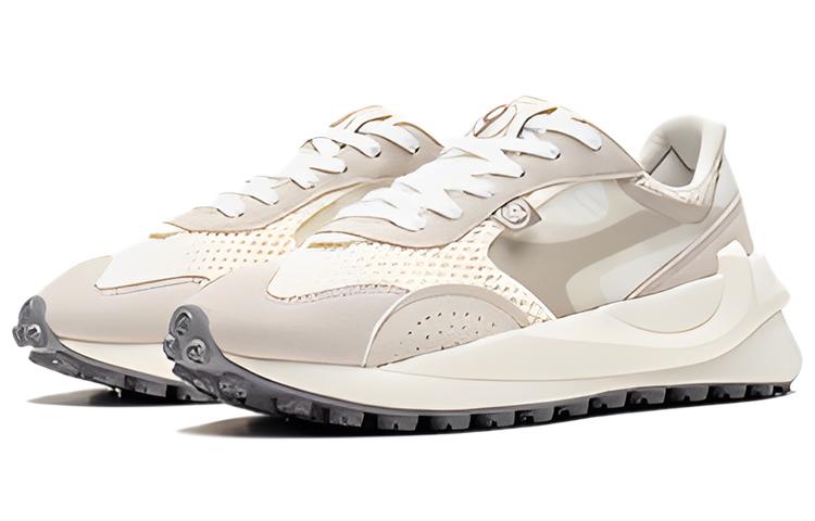 Li Ning Square Low Top Sports Casual Shoes Women's White Gray AGCS108-7