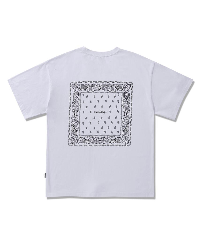 MINIMALPROJECT Paisley Pigment Short Sleeve T-Shirt Mst170 [White]