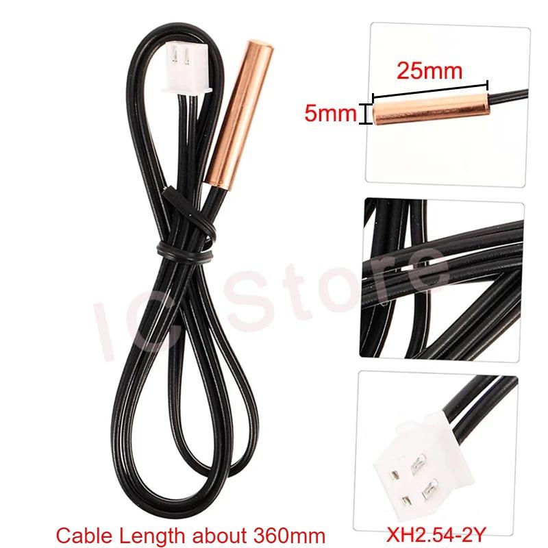 100PCS Universal Air Conditioning Temperature Sensor Rubber Copper Head 5k 10K 15k 20K 25K 50K NTC Temperature Sensor Thermistor