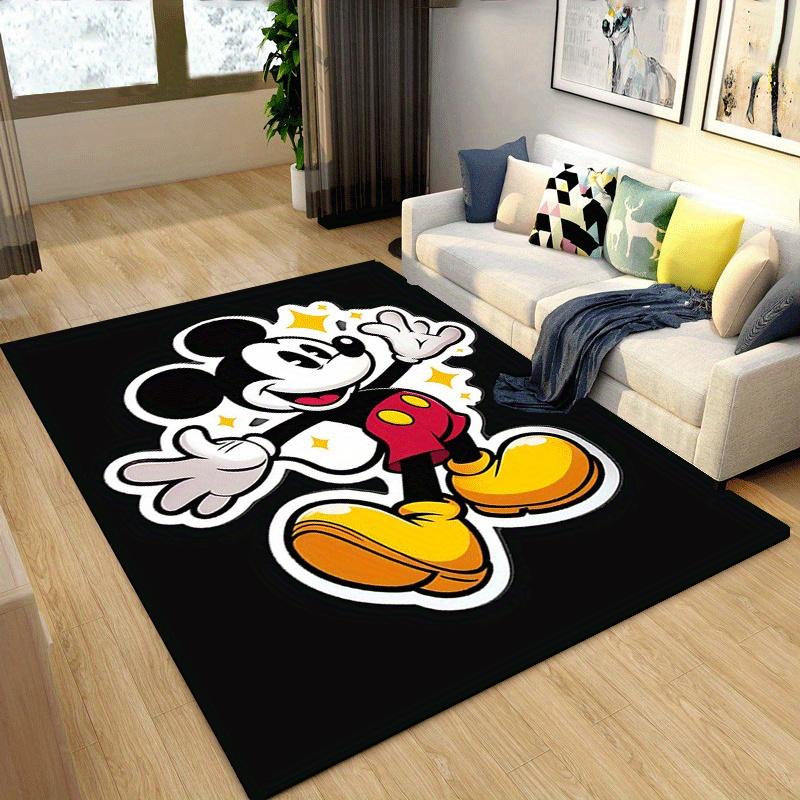1pc Mickey Pattern Area Rug Soft Flannel Floor Mat for Living Room,Office,Bedroom and Carpet