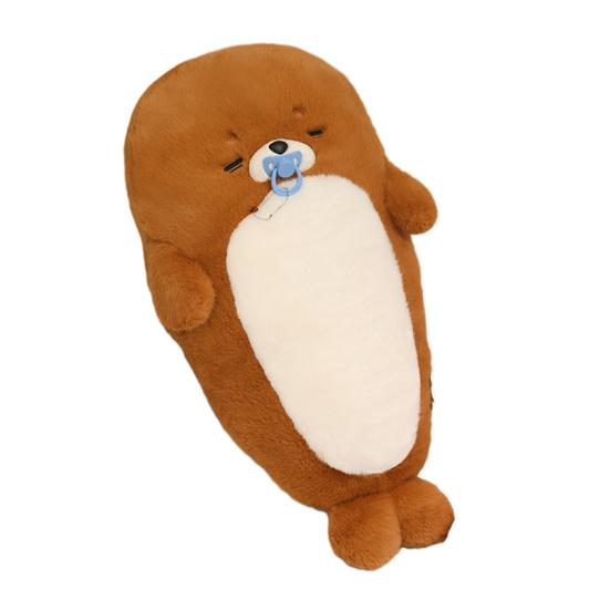 

Seal Plush Pillow Sleeping Seal Stuffed Animal with Removable Accessories Soft Cuddly Pillow for Hugging & Support S коричневий