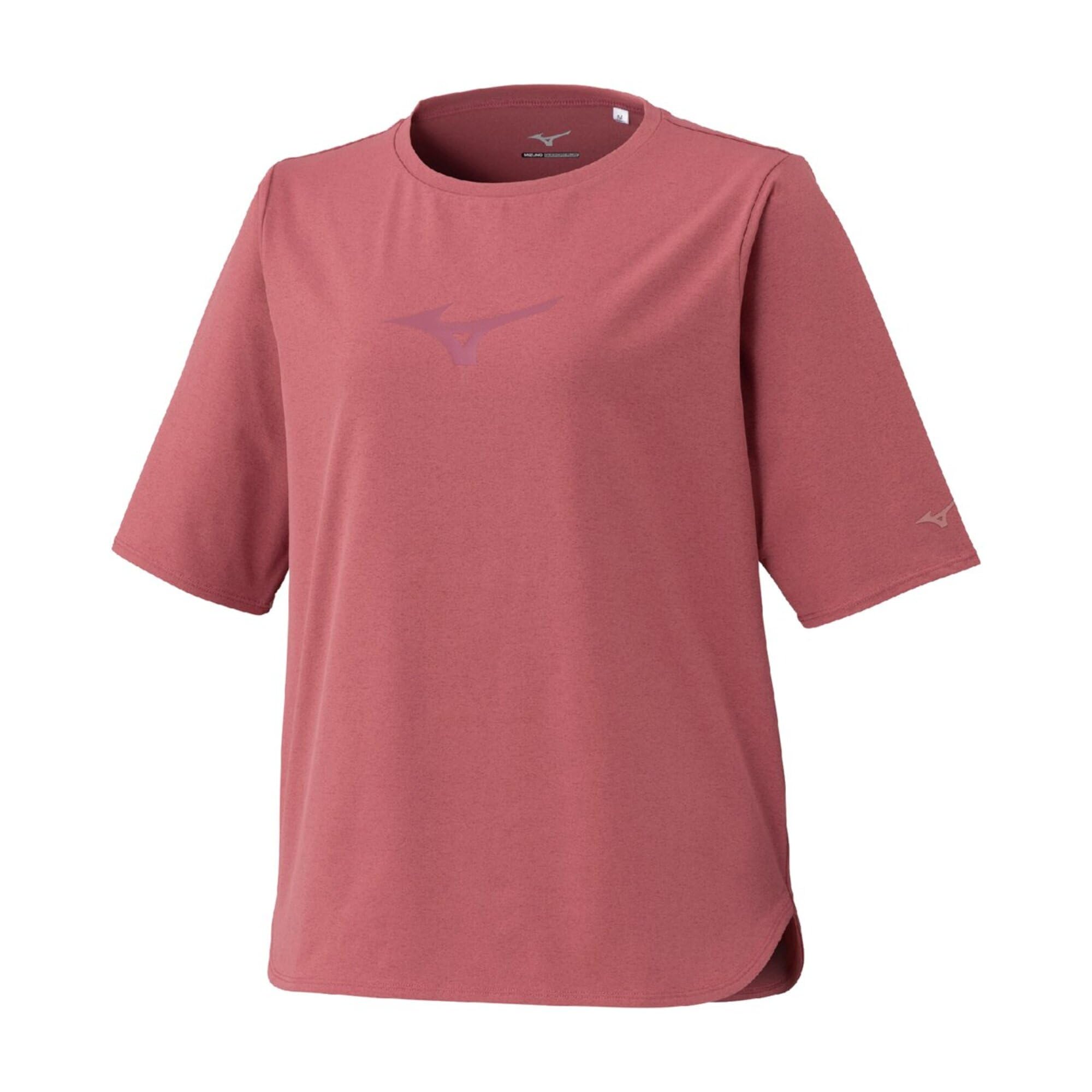 

Mizuno Soft Dry Sports Mauve 32MAC815 Women s T-Shirt (Wide Silhouette), Moisture-Wicking, Quick-Drying, Pink,
