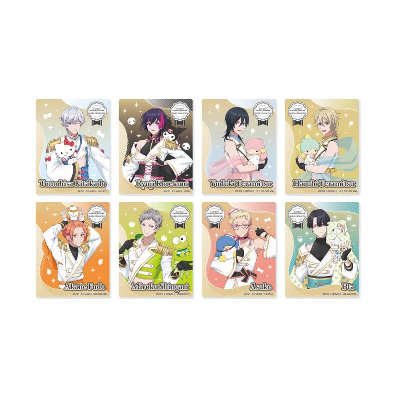 B PROJECT ~ Hot Love Call ~ x Sanrio Characters 01 [Life-size Illustration] Acrylic Cards, Box of 8