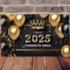 Class of 2025 Graduation Photography Backdrop 180x115cm Happy Graduation Banner  Adults Kids