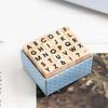 30Pcs Wood Craft Stamp Vintage Scrapbooking Stamp Wood Letter Stamper for Card Making Scrapbooking Journal Planner Albu