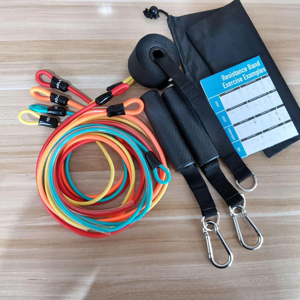 150lb Anti-Break Latex Resistance Bands Set – 11-Piece Multi-Functional Fitness Elastic Bands
