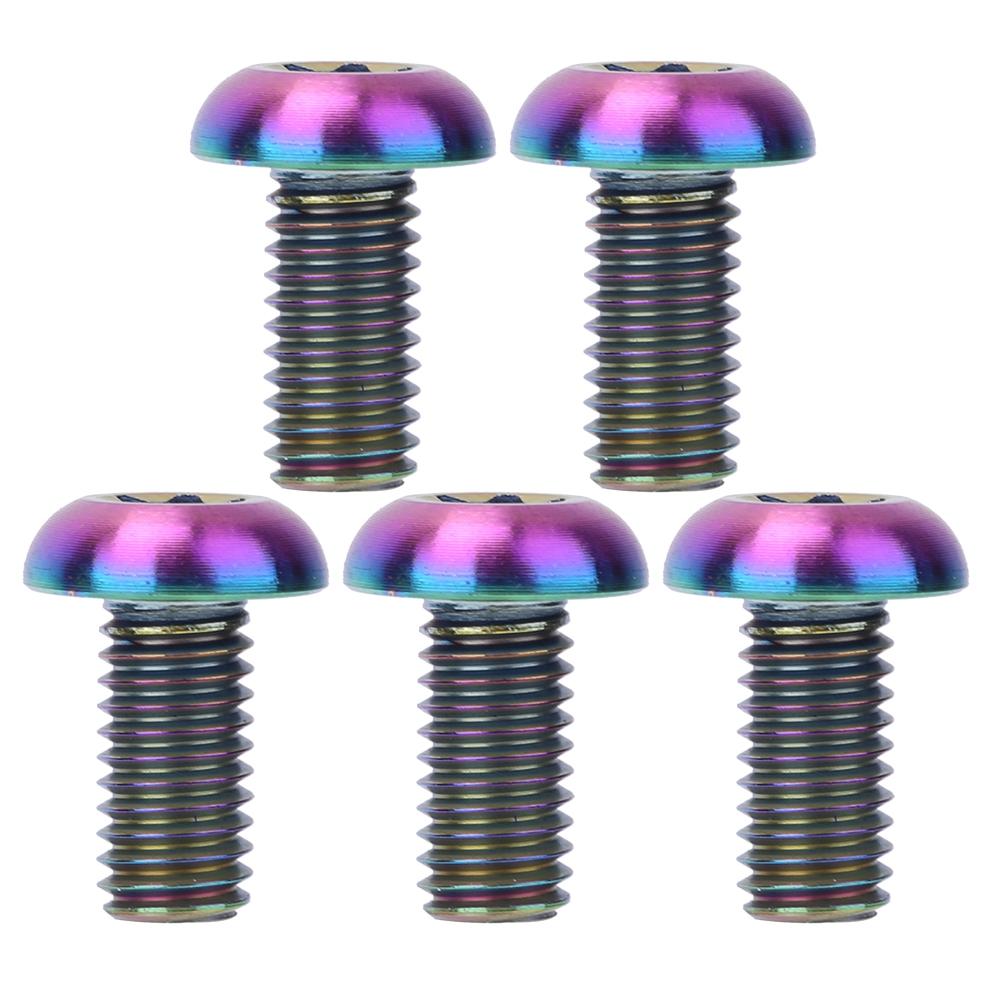 5pcs Celsius Pack Alloy M5*12 Water Bottle Cage M5*10 Disc Brake Screws(M5*10 Gold )
