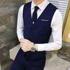 2025 Men's Korean Style Slim Fit Vest, 6 Colors, Groomsman V-Neck, Single-Breasted, Sizes S-6XL