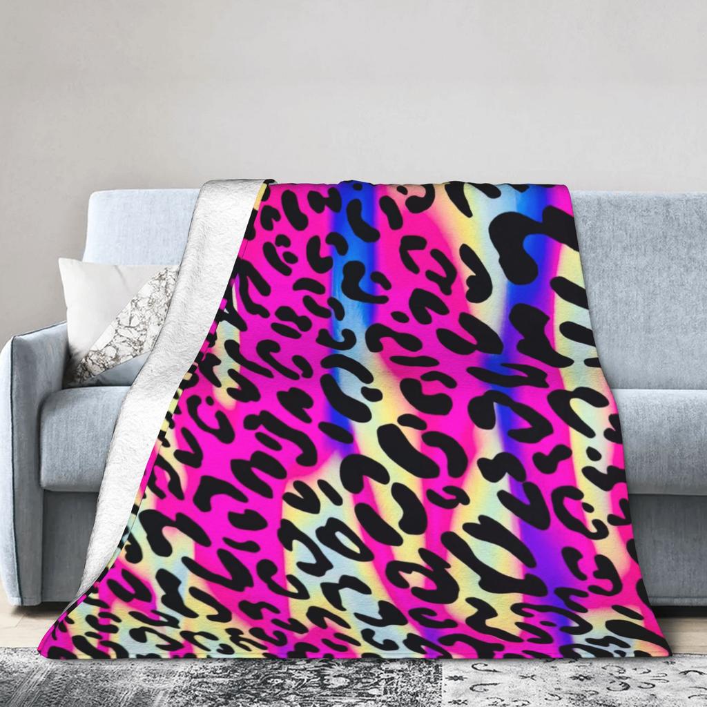 Leopard Texture Blanket Quality Soft  Throw Blanket Autumn Girls Boys Couch Chair Fluffy Bedspread
