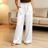 Women's Casual Loose Fit Paperbag Waist Wide Leg Long Pants for Everyday Wear