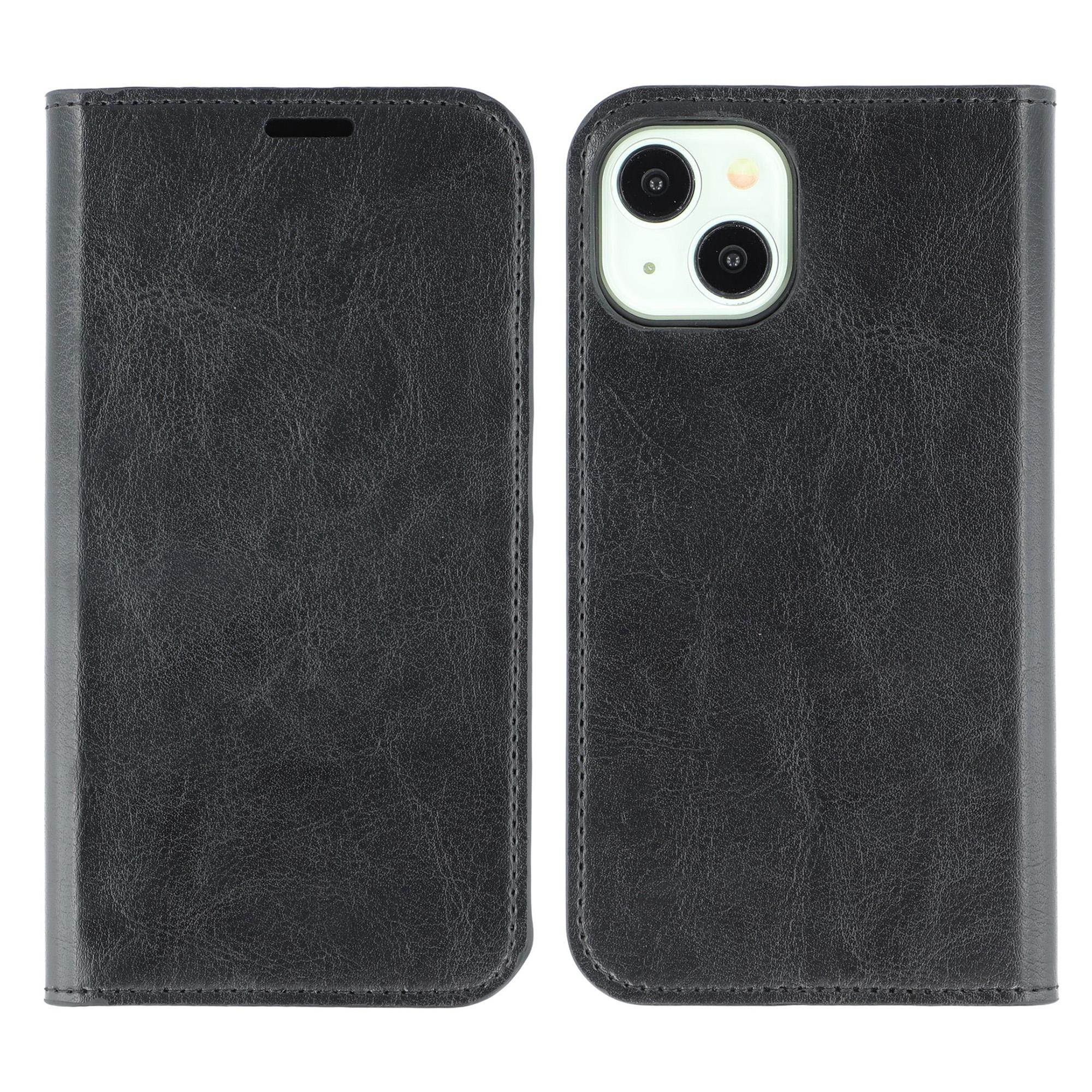 

For iPhone 13 Stand Cases Genuine Split Leather Wallet Phone Cover Magnetic Closure