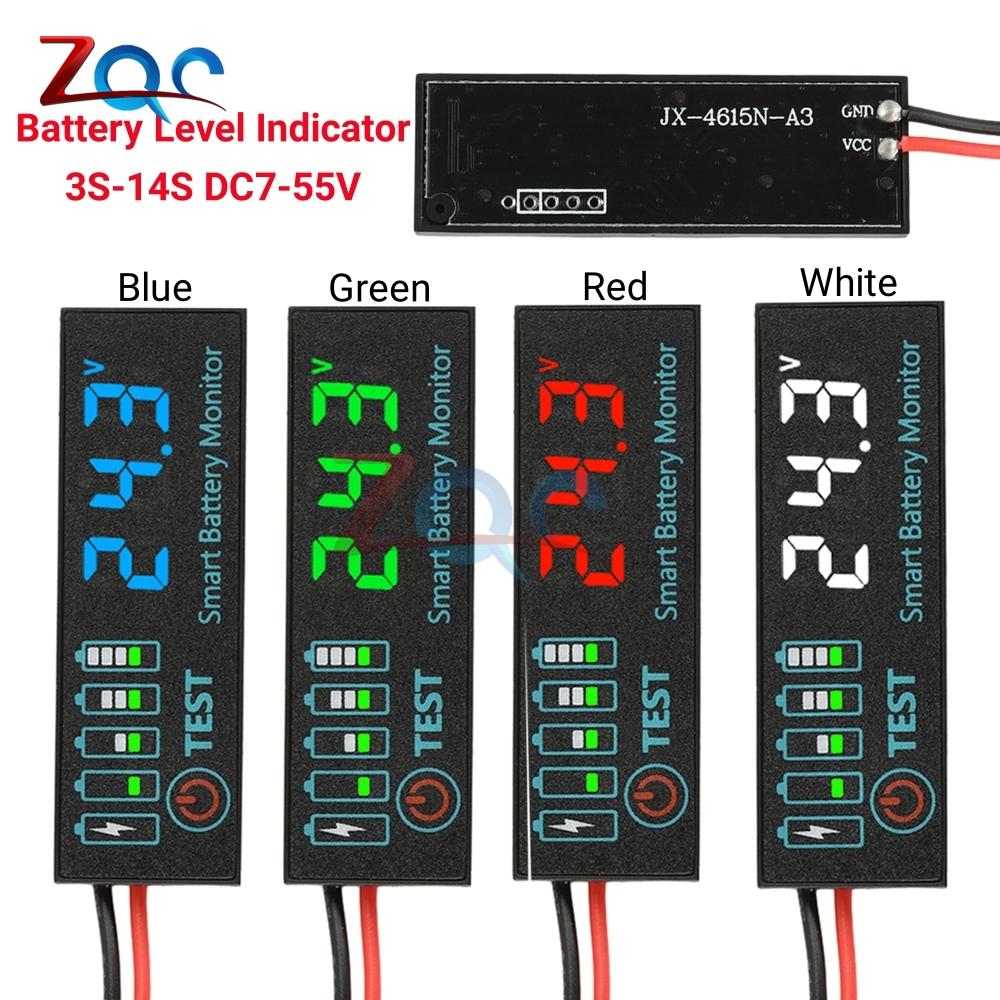 12V/24V/36V/48V Battery Charge Indicator Board 18650 Li-ion Lipo Lithium Battery Level Indicator Tester Capacity Tester Meter