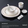 Hotel Restaurant Ceramic Tableware Set: Plates, Bowls, Cutlery, Chopsticks for Private Rooms - 7 or 8 Pieces