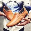 Fashion Summer Men's Punching Leather Loafers Non Slip Walking Breathable Outdoor Casual Hollow Out Sneakers Male Business Office Shoes