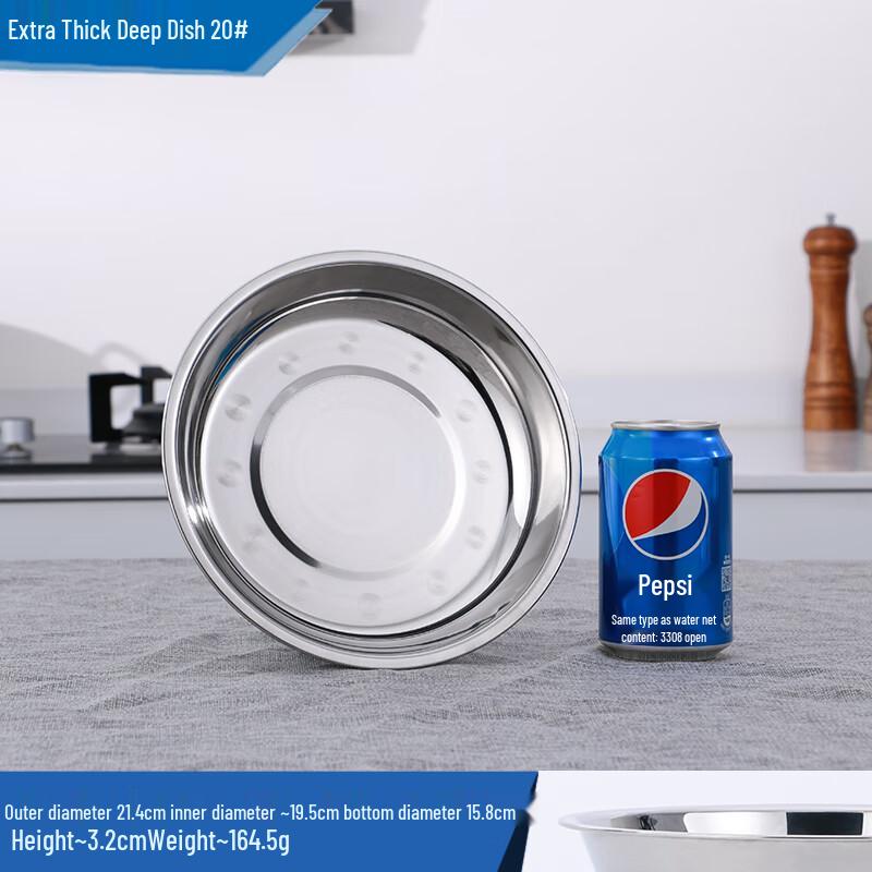 Extra Thick Stainless Steel Deep Round Plates