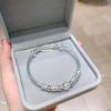 Fashion 925 Silver Bracelet Woman Luxury Designer Bracelet Adjustable Charm Bangle Girls Party Wedding Jewelry Gifts