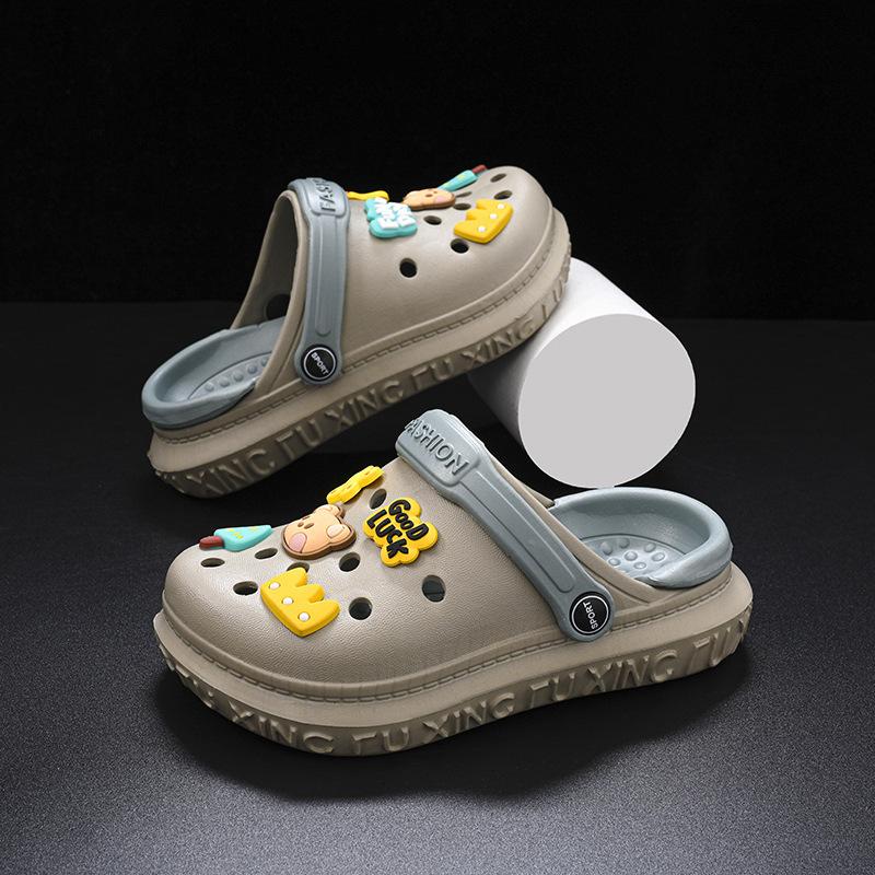 Boys Quality Premium Eva Summer Sandals With Breathable Holes And Cartoon Patterns For Outdoor Fun And Beach Days In Multiple Si