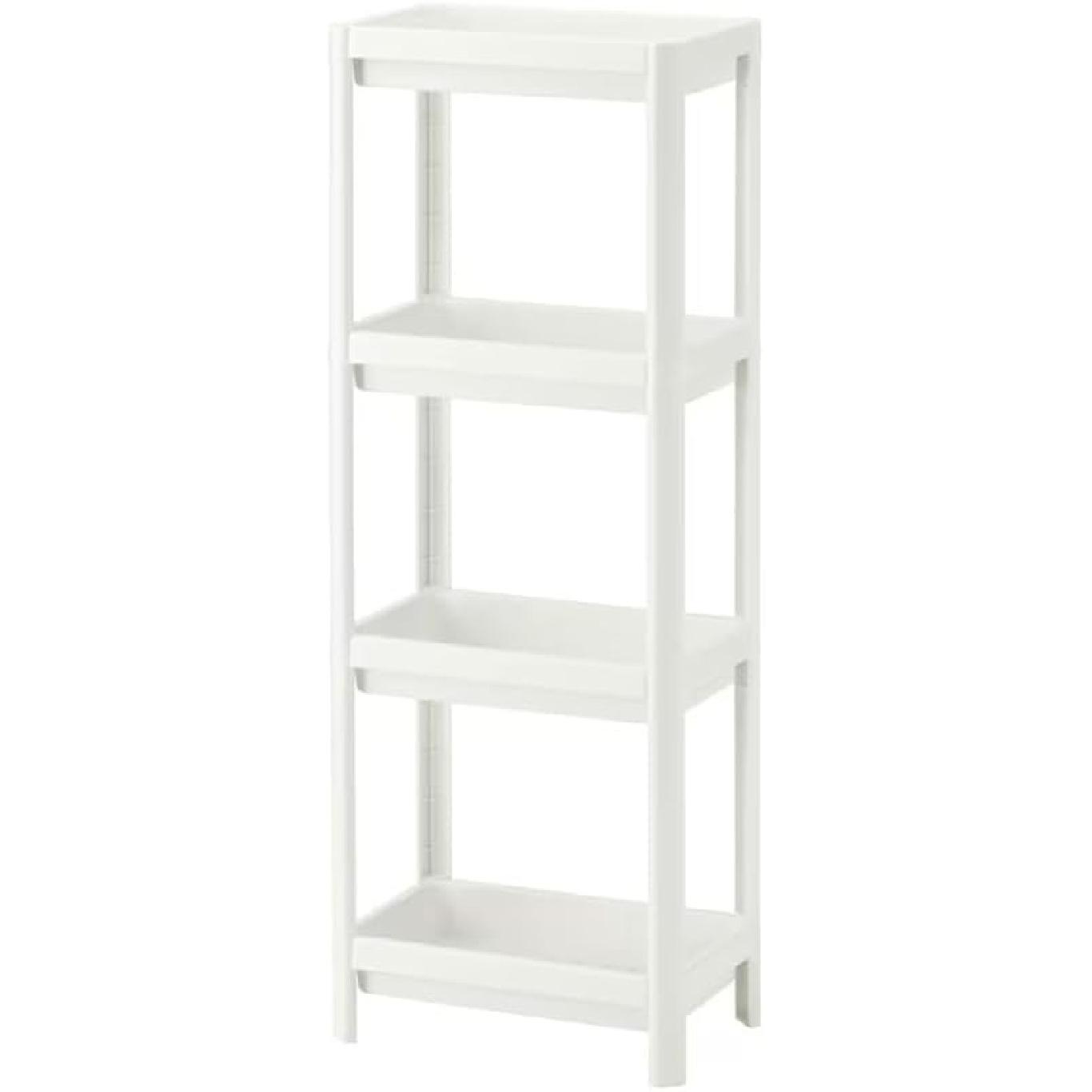 HIEEY 4 Tier Bathroom Shelf,Bathroom Rack, Shelves Organizer, for Bathroom Laundry Pantry Kitchen Narrow Places White-4 Tier