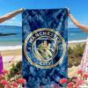 Football team City FC Print Beach Towel, Versatile Lightweight Absorbent Beach Towel for Pool Surf Yoga Bathroom, Perfect Birthday Holiday Gift
