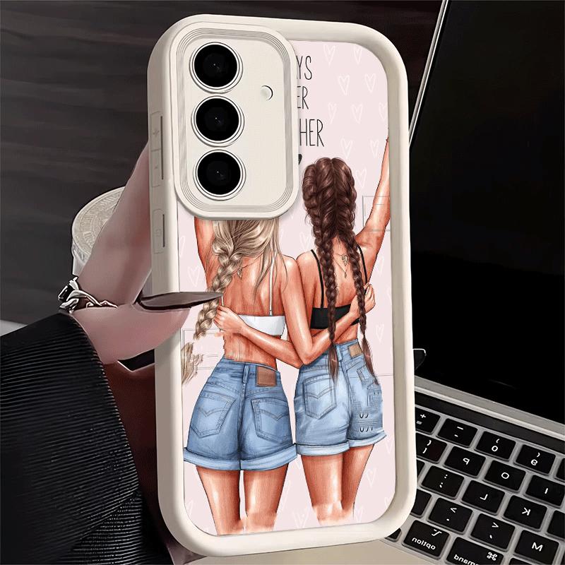 Phone Case for Samsung Galaxy S26 S25 Ultra S24 FE Best Friends Forever Girls Shell S23 Plus S22 + S21 S20 5G Soft Silicone Fund