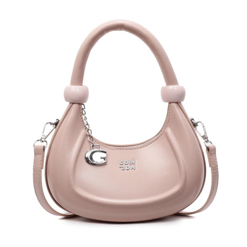 2025 New Fashion High Sense Niche Crescent Bag Women's Simple Temperament Versatile Commuter Oil Wax Leather Messenger Bag