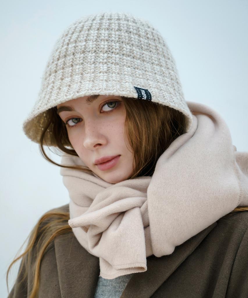 Mimin Board Knit Basic Bucket Hat (Select 1 Of 4)
