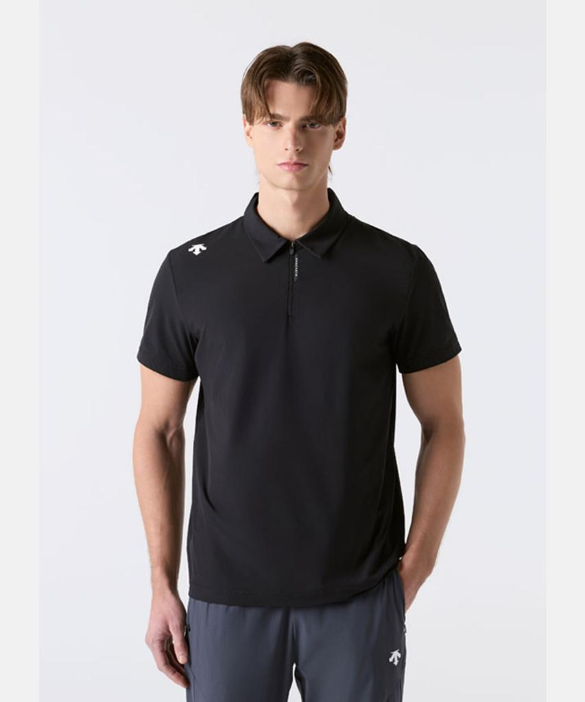DESCENTE Training Cooling Tricot Polo Short Sleeve T-Shirt Black Sr211Tps41