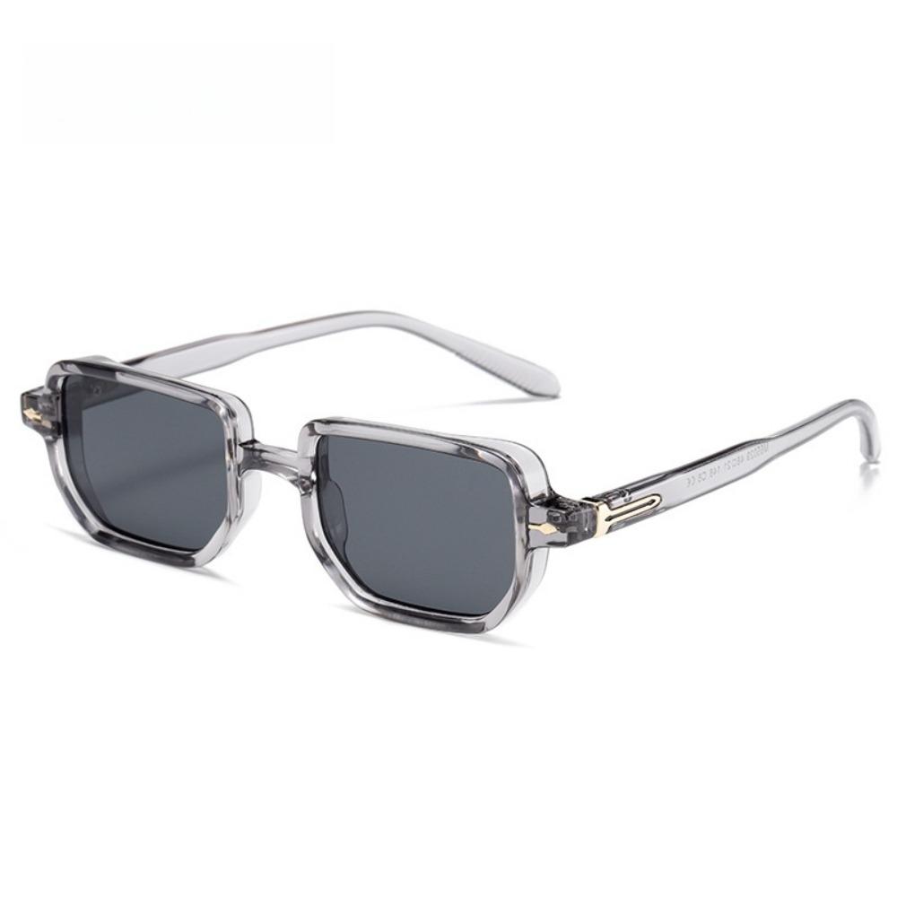 Punk Square Frame Glasses Small Frame UV400 Eyewear Retro Sun Glasses  Business