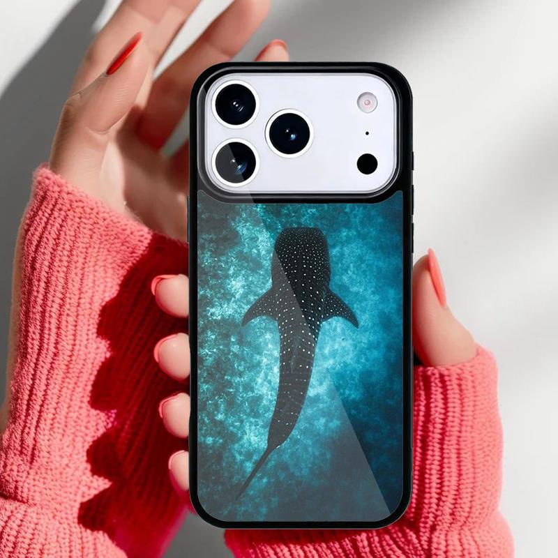 Ocean Whale Shark Swimming Phone Case for iPhone 17 Air 16e 15 14 13 Pro Max Back Cover for 12 11 Pro Coque