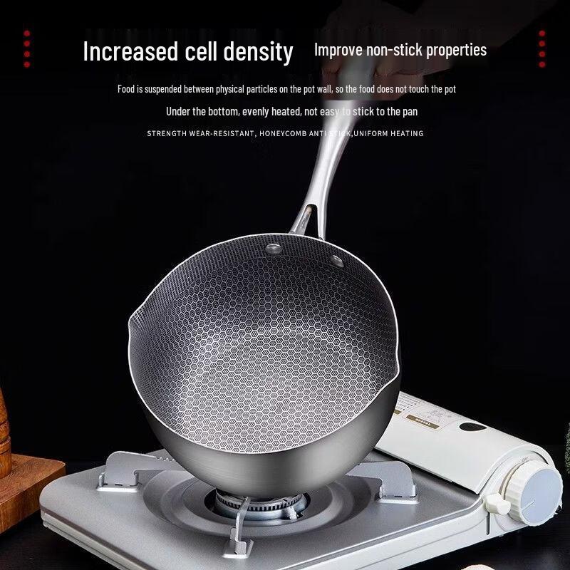 

ZISIZ 316 Stainless Steel Honeycomb Yukihira Saucepan