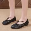 Scarpe da ballo basse eleganti da donna, scarpe estive traforate da donna, scarpe Mary Jane da donna, mocassini vintage, mocassini con cut-out