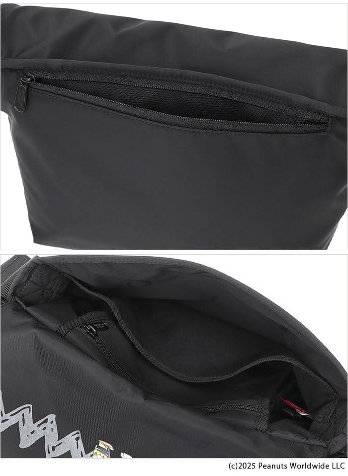 PEANUTS 25 CASUAL MESSENGER SLIM BP W Umhängetasche MP1605JRSBPDMGNTPNS25 Schwarz [Manhattan Portage]