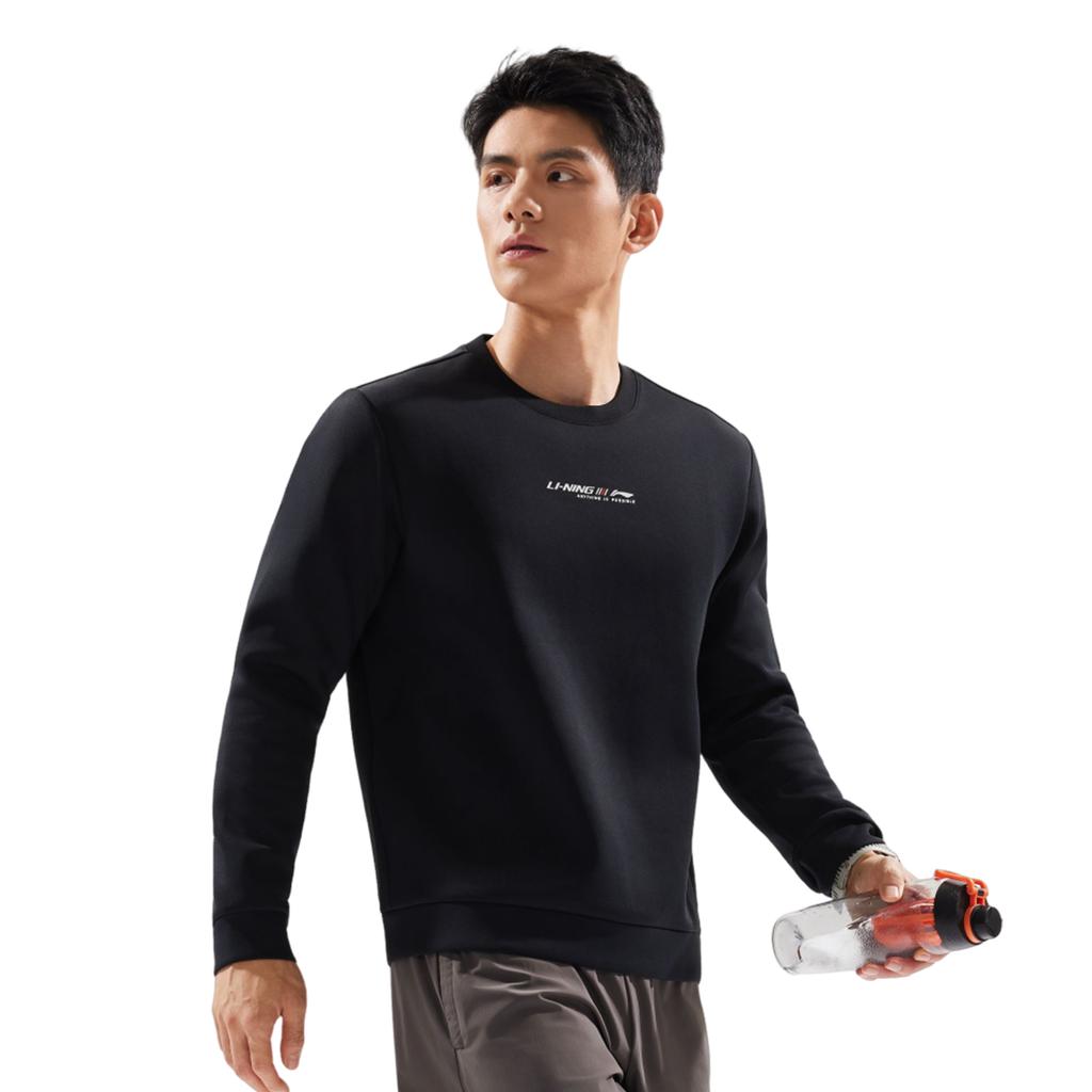 Li-Ning 3D Round Neck Logo Sweatshirt Men sweatshirts AWDW059-3