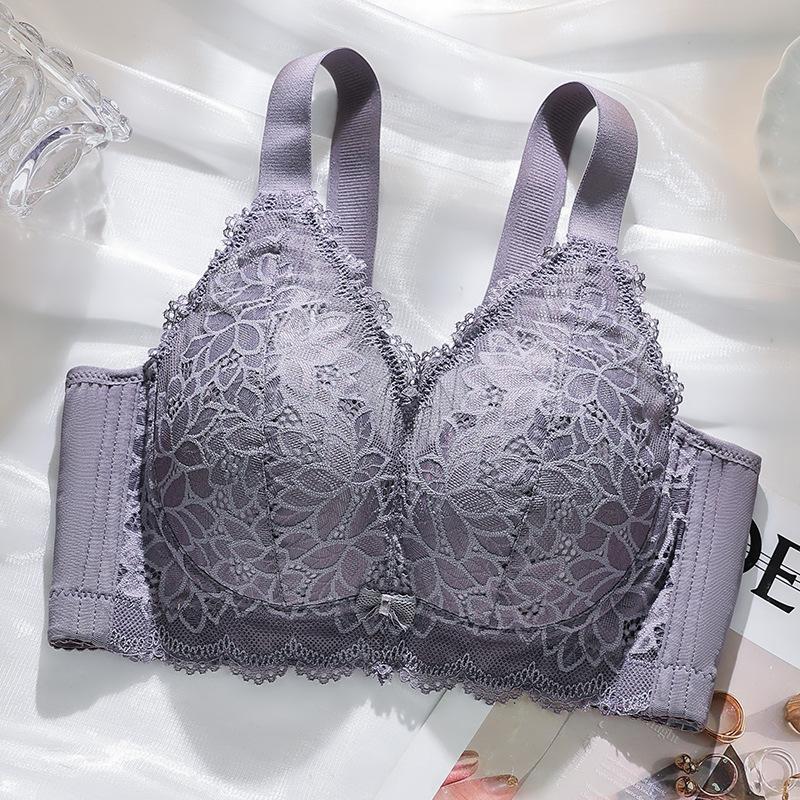 Thin Lace Without Steel Ring, Big Chest, Breathable, Closed Breasts, Bra Cover Gathered To Prevent Sagging