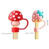 Set of 6 Silicone Drink Caps Dustproof Cartoon Straw Cover Straw Plug Simple Silicone Straw Tip Cover for Straw Use