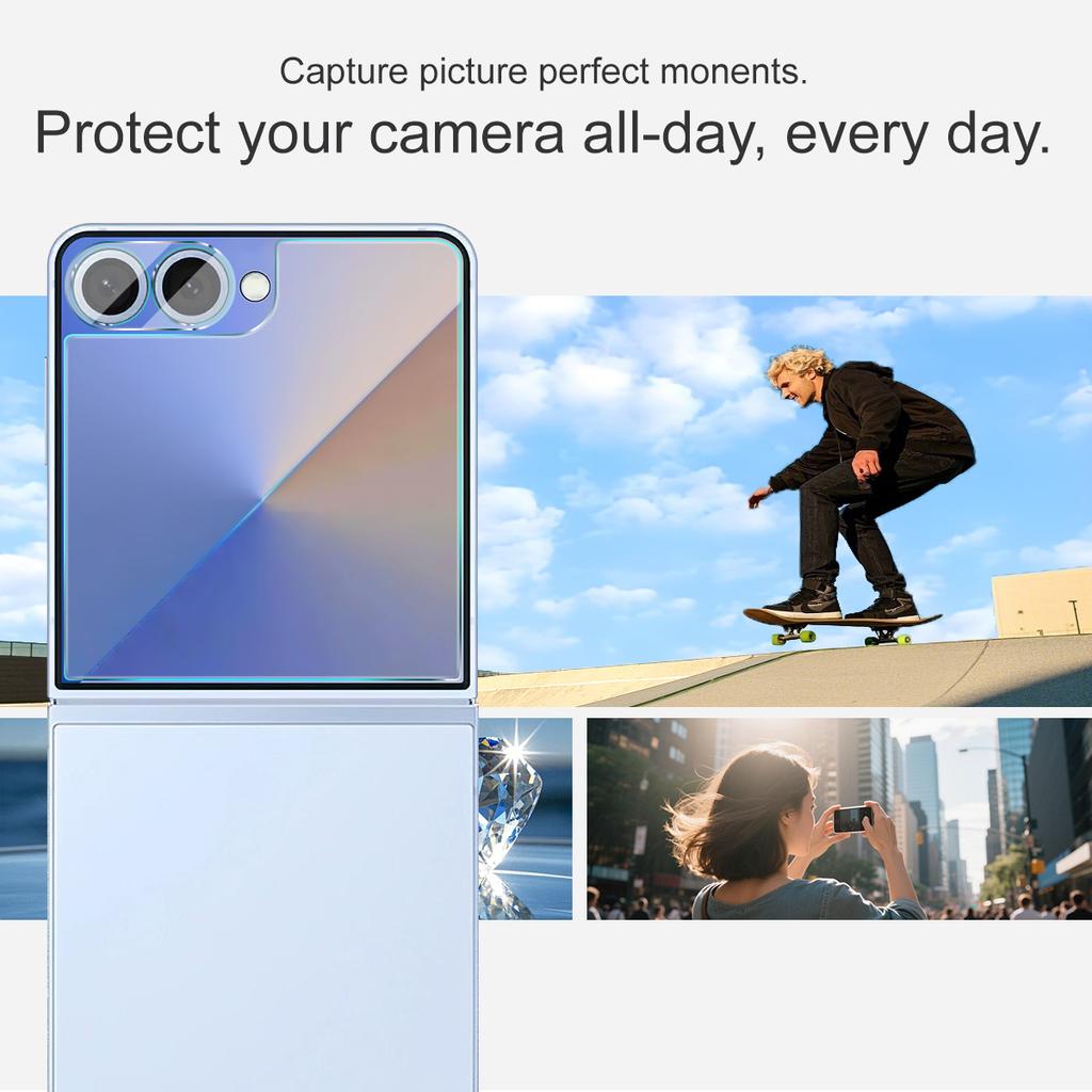 For Samsung Galaxy Z Flip7 5G Glass IMAK Glass Lens Film + Rear Screen Sticker