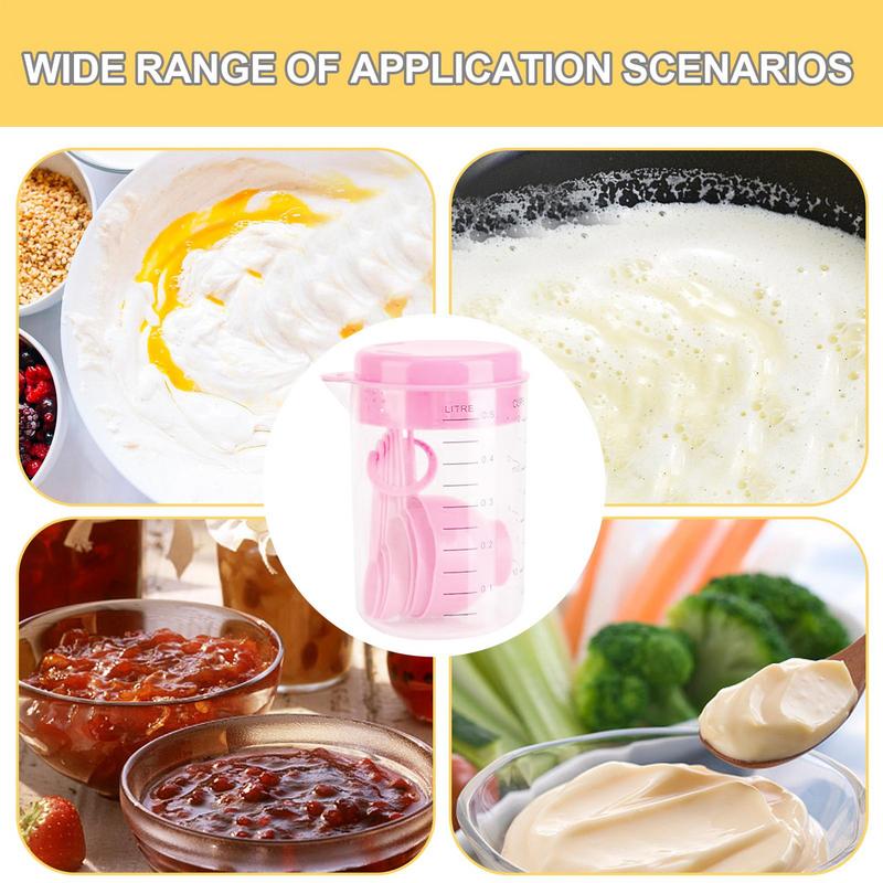Measuring Spoon Measuring Cup Set with Scale Baking Tools Kitchen Flour Measuring Spoon 1pcs 500ML Measuring Cup 6pcs Spoons