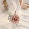 25pcs, Real Touch Cinnamon Rose Flower Arrangement for Home, Office, and Wedding Decor - Perfect Valentine's Day, Birthday, and Mother's Day Gift