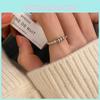 Minimalist Chic Geometric Circle Ring For Women Adjustable Open Finger Jewelry