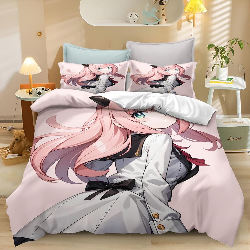 Cartoon Spy Game Duvet Anya Quilt Cover Anime Children Cute Printed King Size Set Queen Twin Bedding