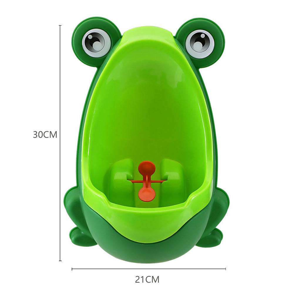 Frog Shape Baby Boys Standing Potty Cartoon Wall-Mounted Kids Boys Toilet Potty with Removable Isolation Urine Bag